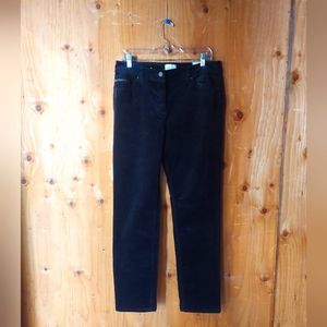 Chico's Black Cotton Blend Corduroy Slim Pants
